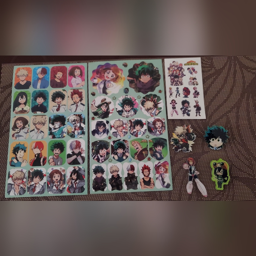 My Hero Academia Pins, Sticker,  Tattoo Set